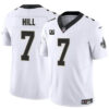 New Orleans Saints #7 Taysom Hill White 2024 FUSE With 1 Star C Patch Vapor Jersey