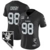 Women's Raiders Nevada Home Patch Vapor Jersey - All Stitched - Black - Maxx Crosby