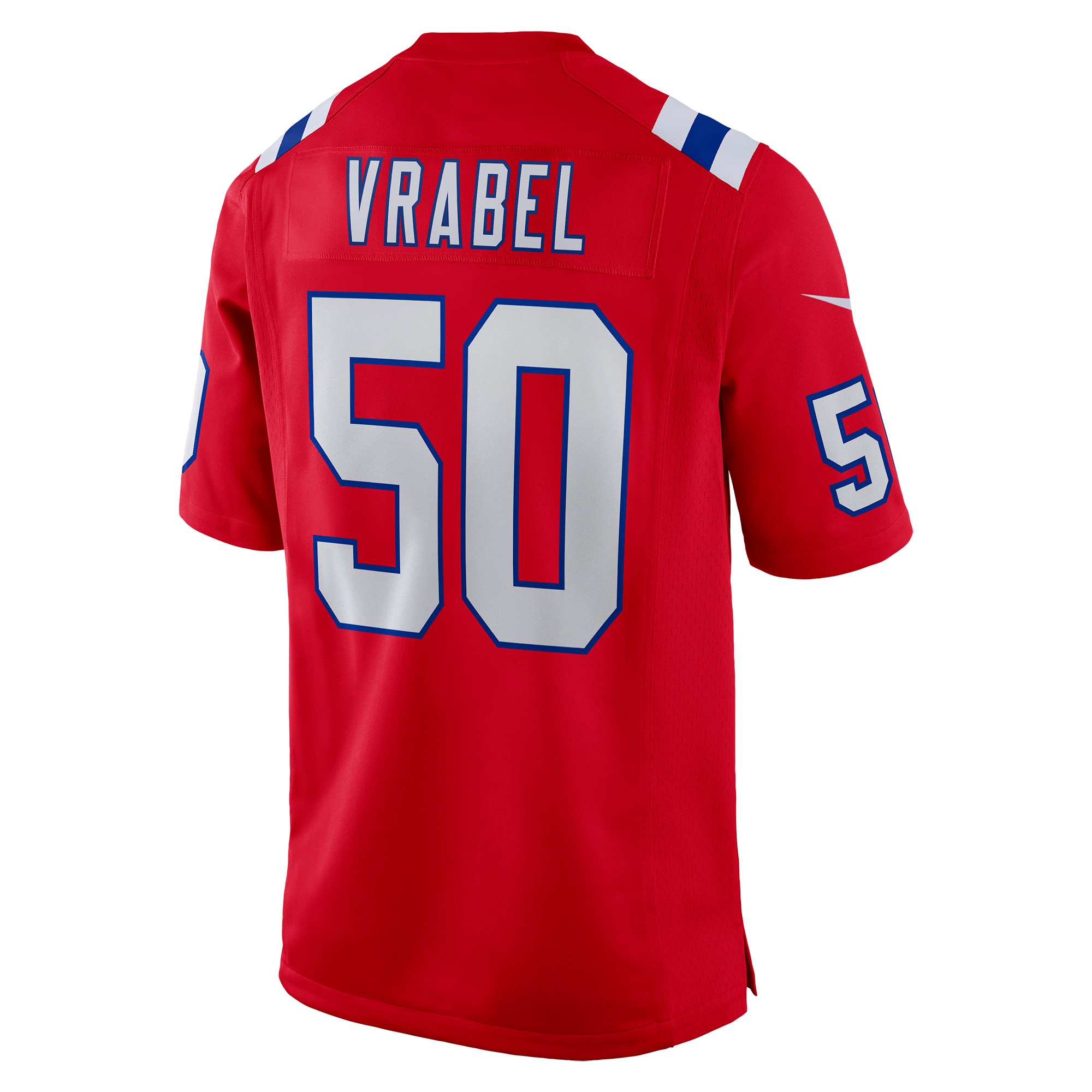 Mike Vrabel New England Patriots Nike Retired Player Alternate Game Jersey Red - Image 3