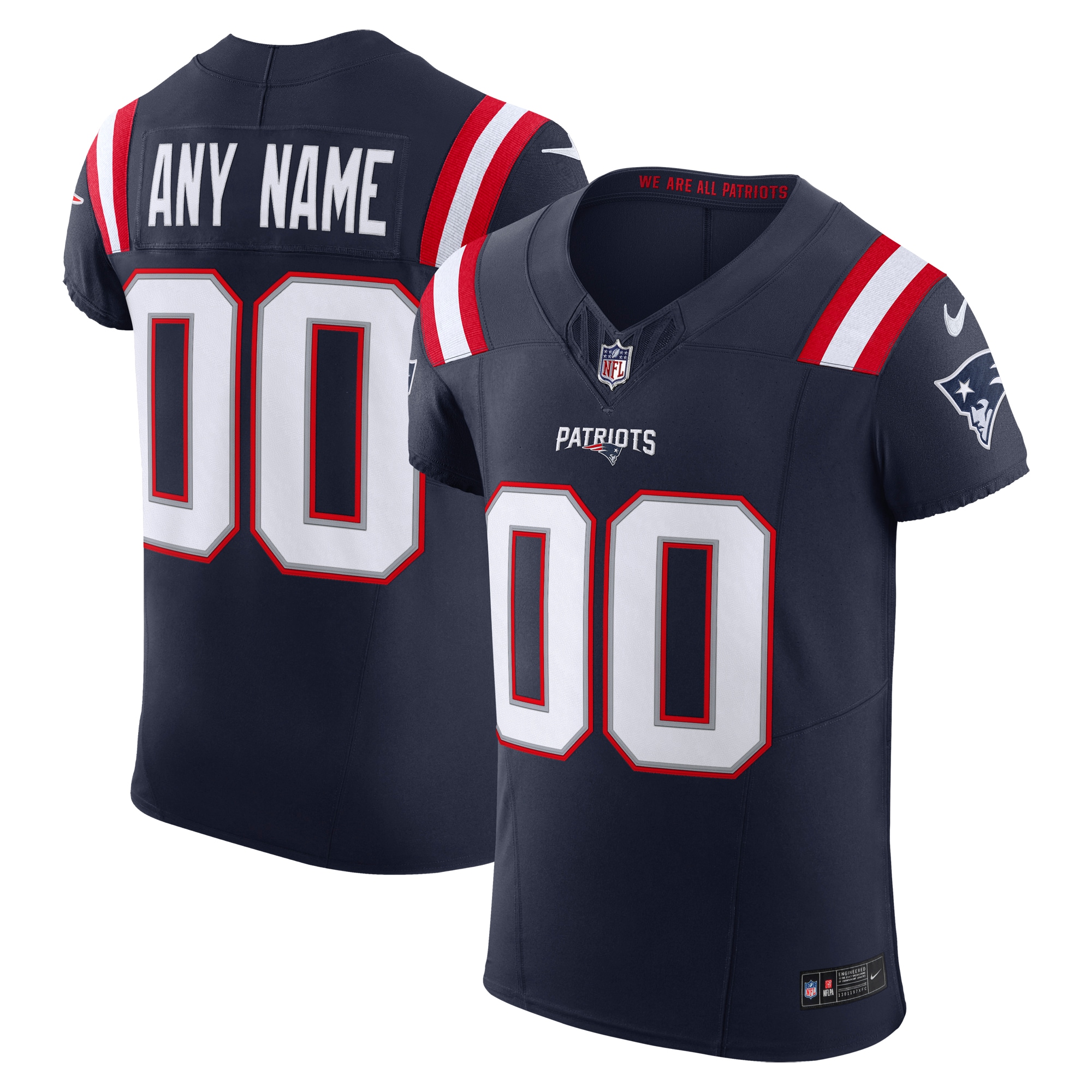 New England Patriots Nike Vapor FUSE Elite Custom Jersey Navy