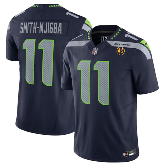 Seattle Seahawks #11 Jaxon Smith-Njigba Navy 2023 FUSE With John Madden Jersey