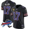 Bills New York Patch Vapor Limited Jersey - All Stitched - Black - Josh Allen Jersey