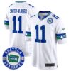 Seahawks Throwback Est. 1976 Patch Game Jersey - All Stitched - White - Smith-Njigba Jersey