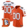 Denver Broncos Throwback Vapor Limited Custom Jersey V2 - All Stitched - Orange Alternate Jersey