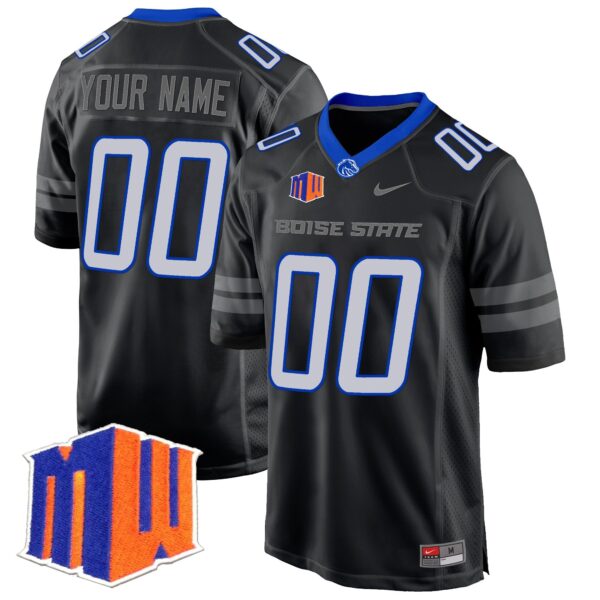 Boise State Broncos 2024 Game Custom Jersey - All Stitched - Black Jersey