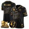 Dallas Cowboys 5-Time Champions Vapor Limited Gold Jersey - John Madden Patch - All Stitched - Black Gold - Quinnen Williams Jersey