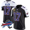 Men’s Bills New York Patch Vapor Limited Jersey – All Stitched – Black Alternate – Josh Allen