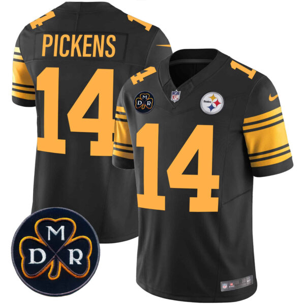 Men’s Steelers DMR Patch Vapor Limited Jersey – All Stitched – Color Rush – George Pickens
