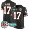 Men’s Dolphins Throwback Shula 347 Patch Vapor Jersey – All Stitched – Black – Jaylen Waddle