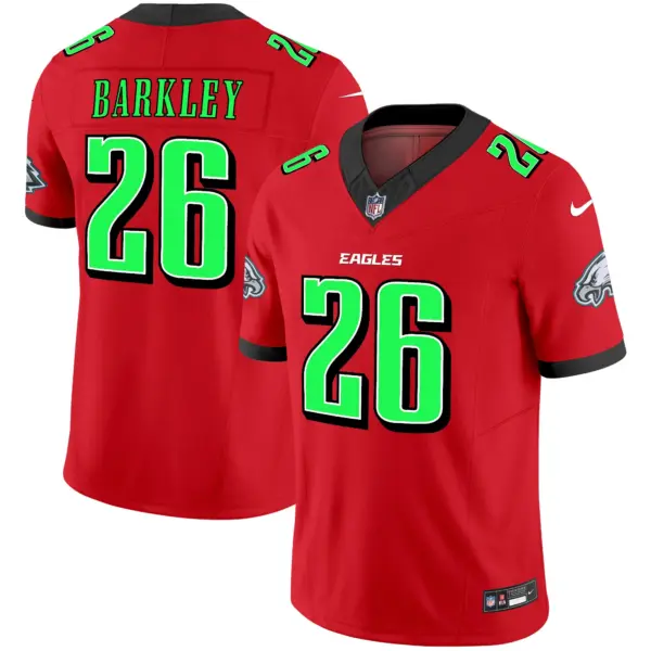 Mens Philadelphia Eagles 2024 Practice Vapor Limited Jersey Saquon Barkley Jersey Red