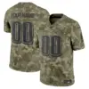 Men’s Philadelphia Eagles 2024 Salute To Service Vapor Limited Custom Jersey Olive Camo