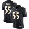 Nike Baltimore Ravens #55 Terrell Suggs Black Alternate Men’s Stitched NFL Vapor Untouchable Limited Jersey
