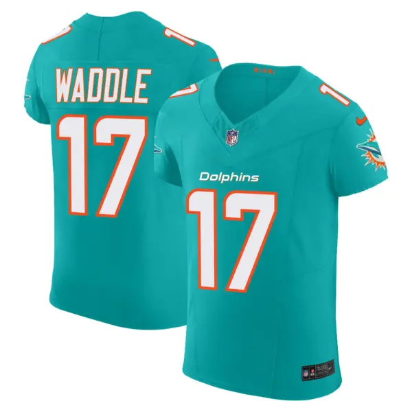 Mens Miami Dolphins Vapor Elite Jersey Jayden Waddle Jersey Aqua