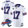 Mens Buffalo Bills New York Patch Vapor Limited Jersey V3 Josh Allen Jersey White