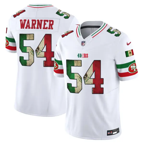 Mens San Francisco 49Ers Mexico Vapor Limited Jersey V4 Fred Warner Jersey White
