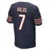 Men’s Chicago Bears #7 George Halas Navy Blue Team Color Stitched NFL Nike Elite Jersey