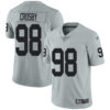 Oakland Raiders #98 Maxx Crosby Men’s Silver Limited Inverted Legend Football Jersey