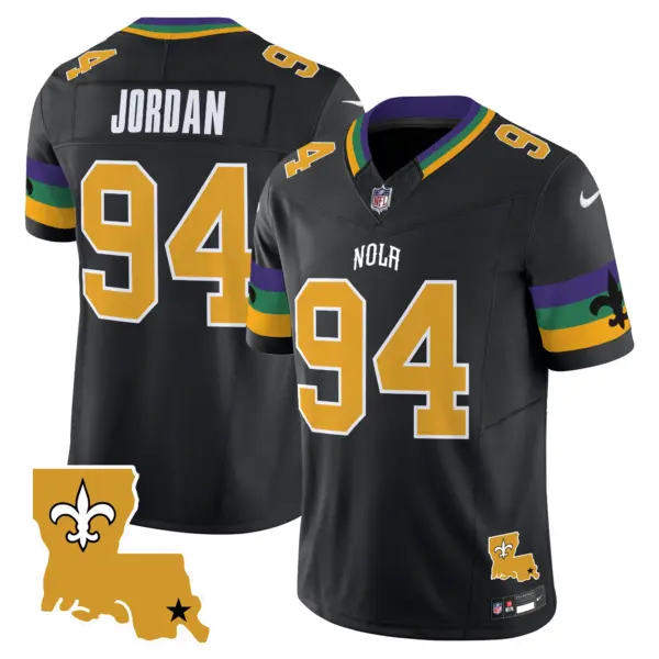 Mens New Orleans Saints 2024 New Orleans City Vapor Limited Jersey Cameron Jordan Jersey Black