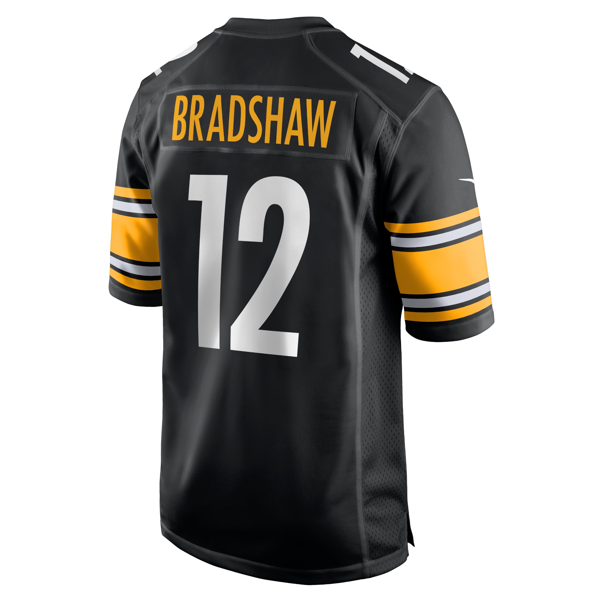 Terry Bradshaw Pittsburgh Steelers Nike Retired Player Game Jersey Black - Image 3