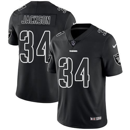 Nike Raiders #34 Bo Jackson Black Men’s Stitched NFL Limited Rush Impact Jersey