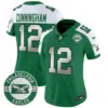 Womens Philadelphia Eagles 2024 Throwback Vapor Limited Jersey Est 1933 Patch Randall Cunningham Jersey Kelly Green