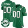 Men’s Philadelphia Eagles 2024 Throwback Vapor Limited Custom Jersey Est 1933 Patch Kelly Green