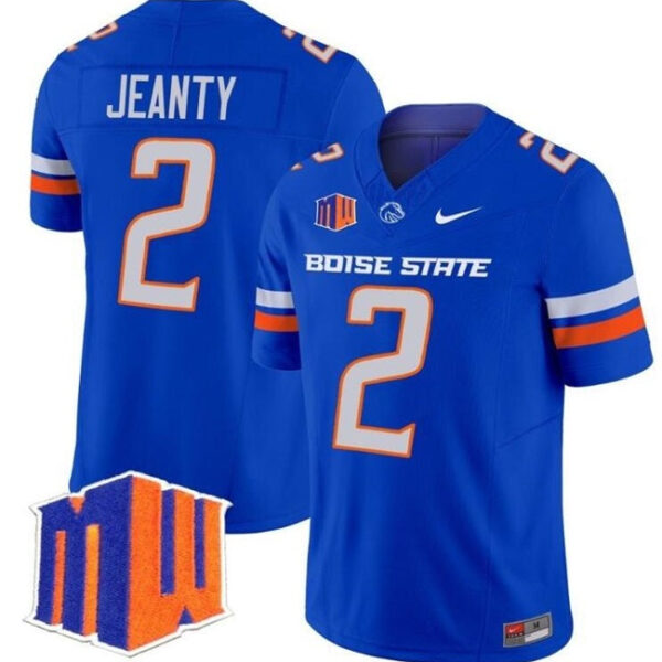 Boise State Broncos #2 Ashton Jeanty Royal 2024 FUSE Vapor Limited Stitched Football Jersey