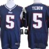 Nike New England Patriots #5 Tim Tebow Blue Elite Jersey