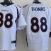 Men’s Denver Broncos #88 Demaryius Thomas White Road C Patch NFL Nike Elite Jersey
