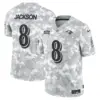 Lamar Jackson Baltimore Ravens 2024 Salute To Service Vapor Limited Jersey Arctic Camo All Stitched