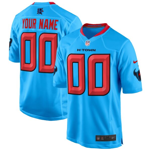 Houston Texans 2024 Game Custom Jersey – All Stitched – Blue Jersey
