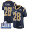 #28 Limited Marshall Faulk Navy Blue Nike NFL Home Men’s Jersey Los Angeles Rams Vapor Untouchable Super Bowl LIII Bound