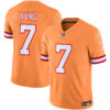 Men’s Tampa Bay Buccaneers Throwback Vapor Limited Jersey V2 – All Stitched – Creamsicle – Bucky Irving