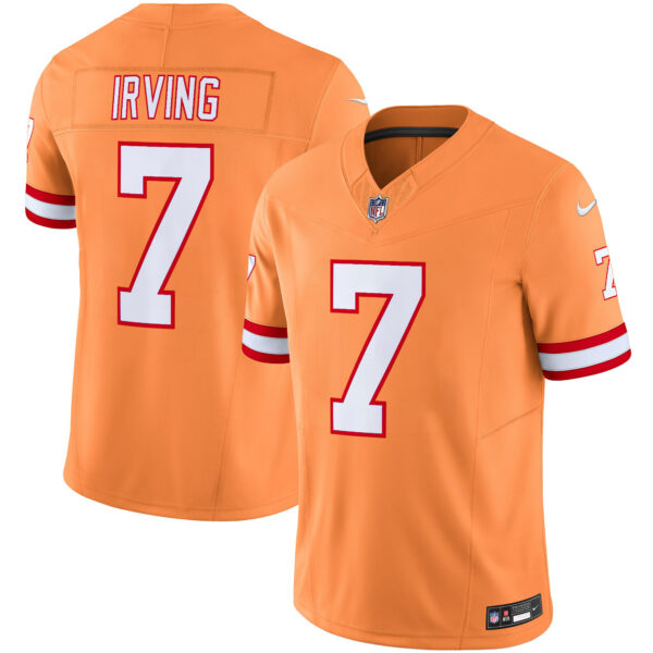 Men’s Tampa Bay Buccaneers Throwback Vapor Limited Jersey V2 – All Stitched – Creamsicle – Bucky Irving