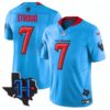 Mens Houston Texans 2024 Texas Patch Vapor Limited Jersey V2 CJ Stroud Jersey Blue