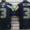 Nike Seattle Seahawks #3 Russell Wilson Navy Blue Elite Jersey