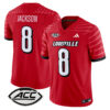 Men’s Louisville Cardinals 2024 Vapor Limited Jersey – All Stitched – Red – Lamar Jackson