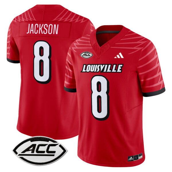 Men’s Louisville Cardinals 2024 Vapor Limited Jersey – All Stitched – Red – Lamar Jackson