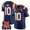 Denver Broncos 3-Time Champions Patch Vapor Limited Jersey V2 – All Stitched – Navy – Bo Nix Jersey