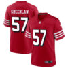 Men’s San Francisco 49ers #57 Dre Greenlaw New Red Football Stitched Game Jersey