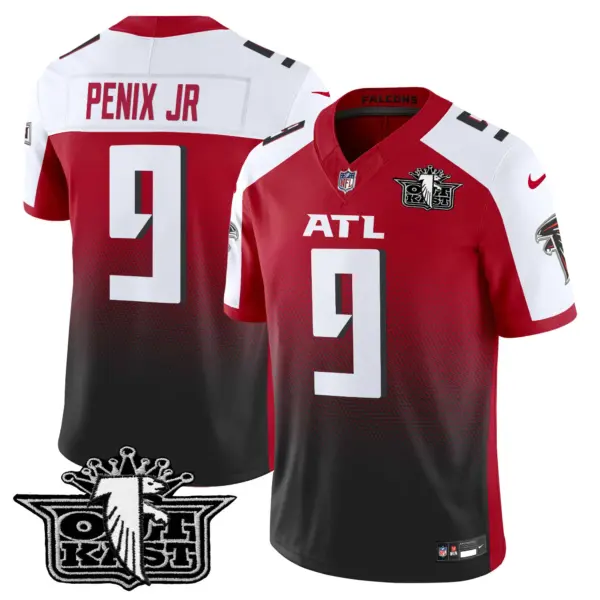 Mens Outkast X Atlanta Falcons 2024 Vapor Limited Jersey V2 Michael Penix Jr Jersey Red Alternate