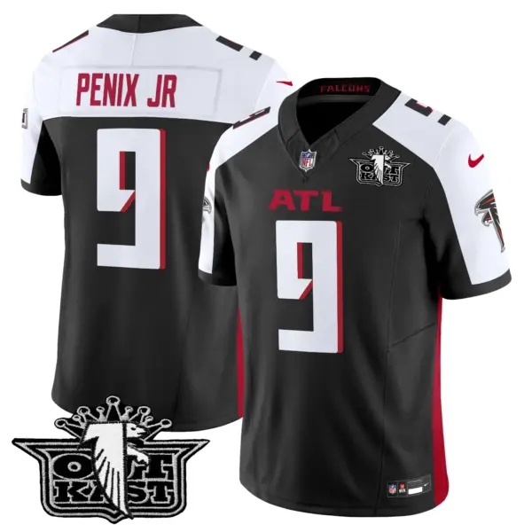 Mens Outkast X Atlanta Falcons 2024 Vapor Limited Jersey V2 Michael Penix Jr Jersey Black Alternate