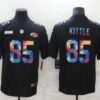 Men’s San Francisco 49ers #85 George Kittle Multi-Color Black 2020 NFL Crucial Catch Vapor Untouchable Nike Limited Jersey