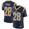 Nike Los Angeles Rams #28 Marshall Faulk Navy Blue Team Color Men’s Stitched NFL Vapor Untouchable Limited Jersey