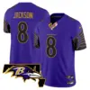 Mens Baltimore Ravens Maryland Patch Vapor Limited Jersey V2 Lamar Jackson Jersey Purple Limited