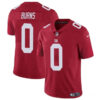New York Giants #0 Brian Burns Red Vapor Stitched Jersey