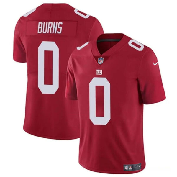 New York Giants #0 Brian Burns Red Vapor Stitched Jersey