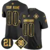 Men’s Washington Commanders 90Th Sean Taylor Patch Gold Vapor Limited Custom Jersey Black Gold
