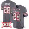 Men’s Texas Tech Red Raiders 2024 Patrick Mahomes Symbol Vapor Limited Jersey – All Stitched – Gray – Tahj Brooks