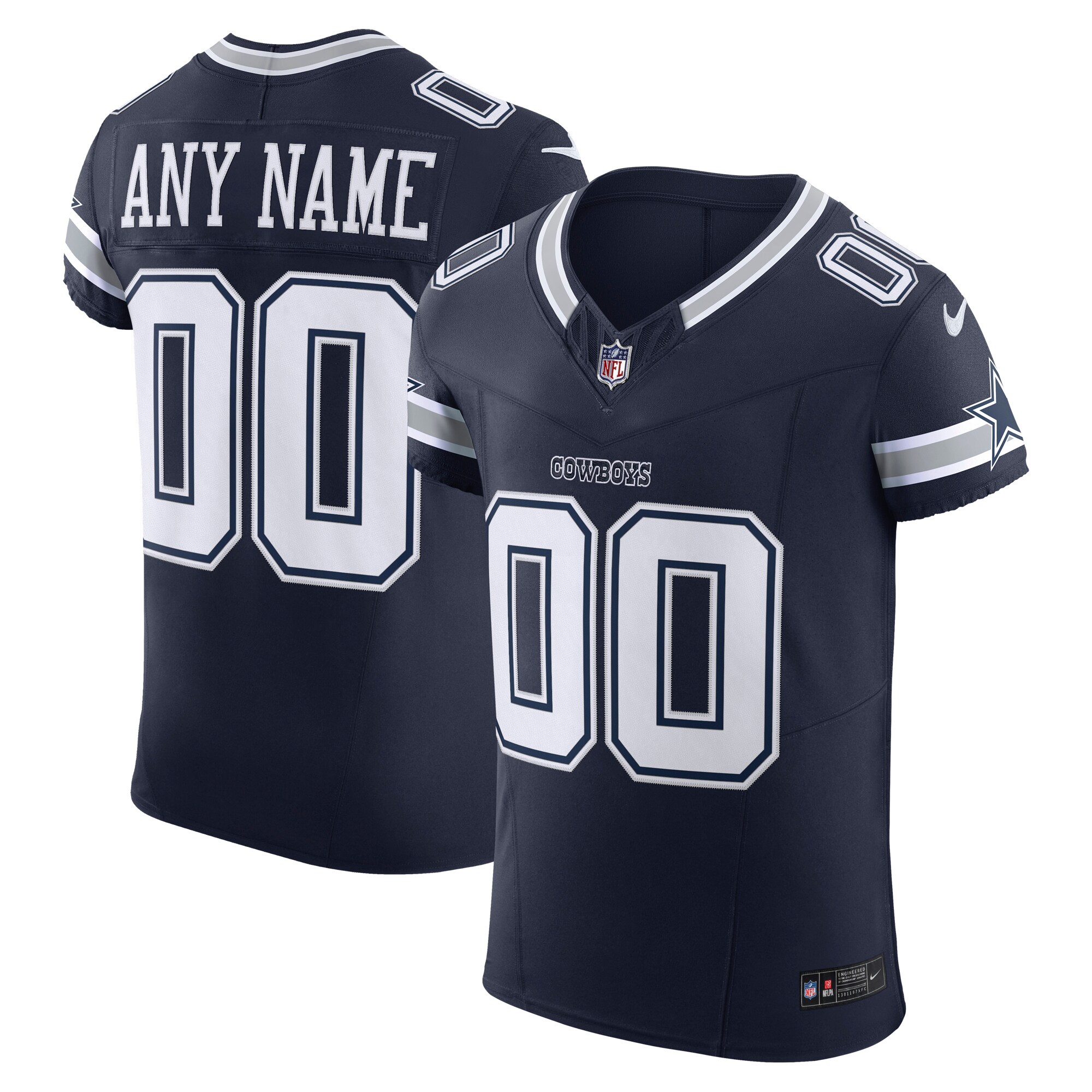 Dallas Cowboys Nike Vapor FUSE Elite Custom Jersey Navy